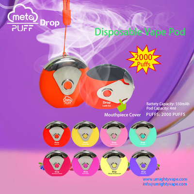 Frisbee formen elektronische Wegwerfhauche der Zigaretten-2000 mit drehbarer Kappe